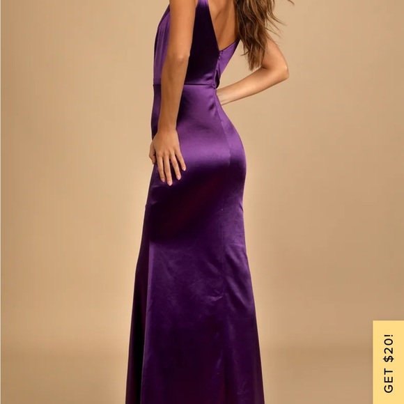 LULUS Purple Satin Dress - Picture 4 of 4
